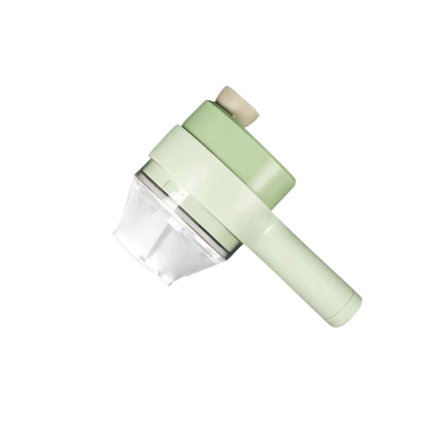 Tocator electric multifunctional pentru bucatarie, 2 boluri, 2 lame, curatator legume, auto-curatare, incarcare USB