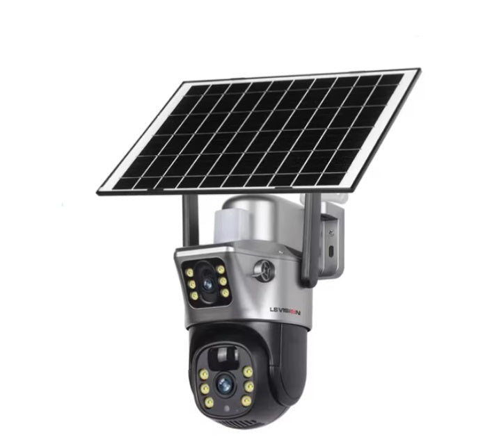 Camera de Supraveghere Solara Wi-Fi 6MP, Lentila Dubla, Zoom 10X, Rotire 360°, Detectare Miscare si Vedere Nocturna