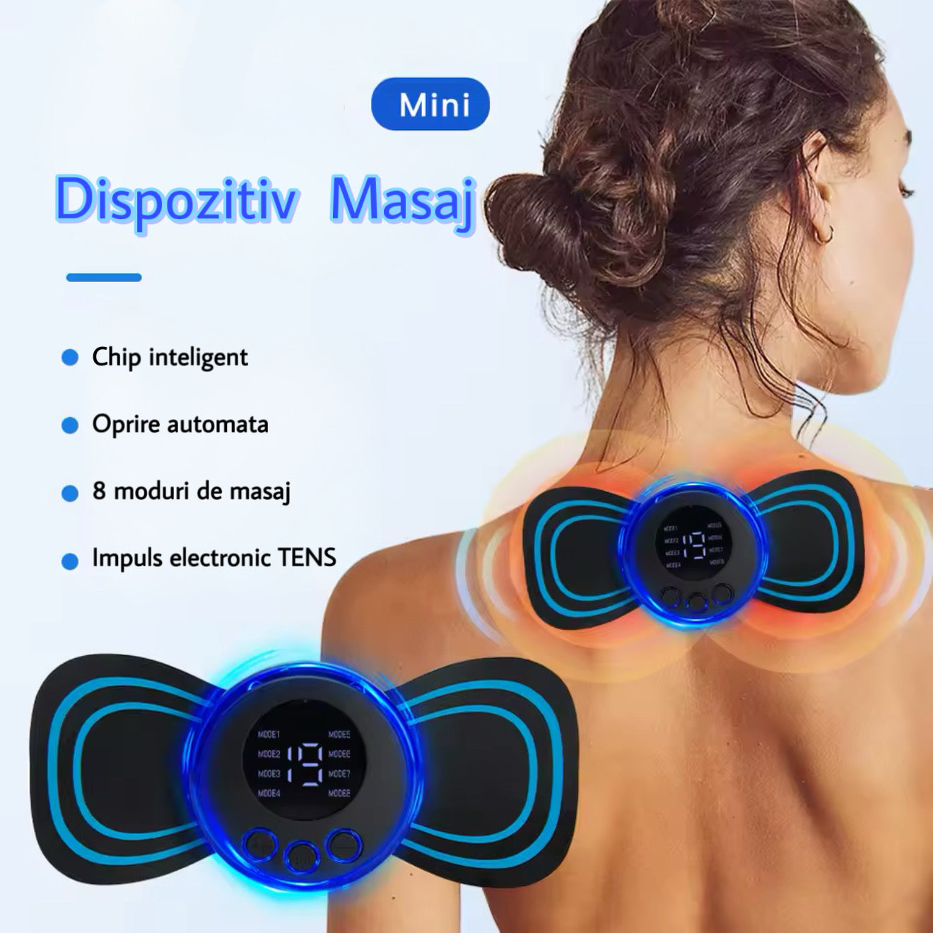 Dispozitiv de Electroterapie Mini TENS – Relaxare Musculara si Ameliorare Durere