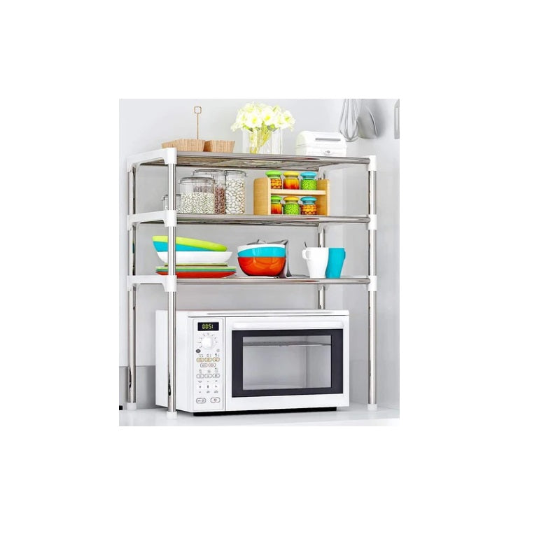 Raft multifunctional 3 in 1 pentru bucatarie sau incaltaminte – 3 niveluri, 60x25x65 cm