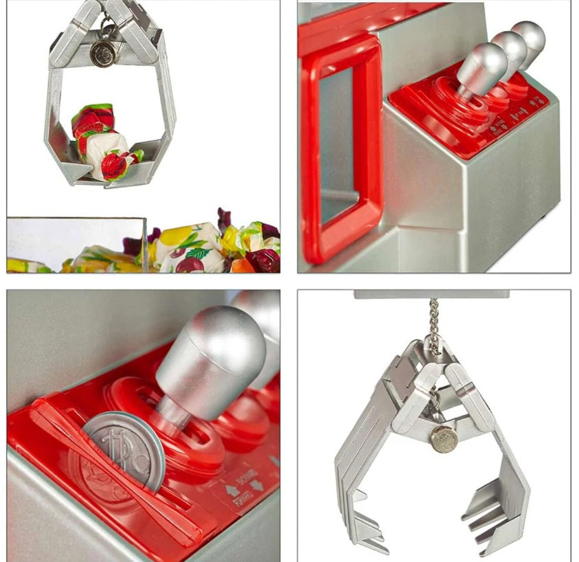 Aparat interactiv cu cleste pentru bomboane, copii 3+, rosu-gri