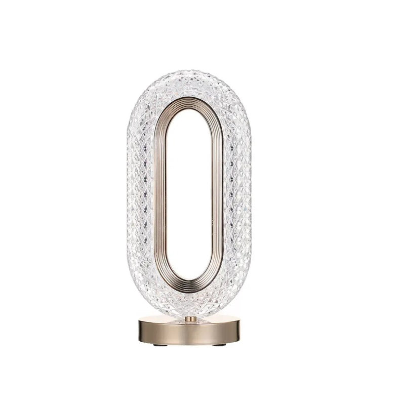 Veioza Diamond LED, acril, touch, lumina calda/rece/neutra, cu baterie reincarcabila