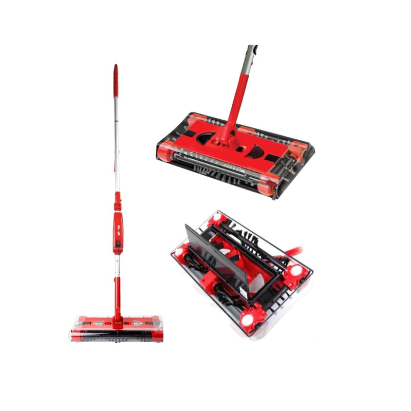 Matura electrica rotativa fara fir, acumulator incorporat, rosie