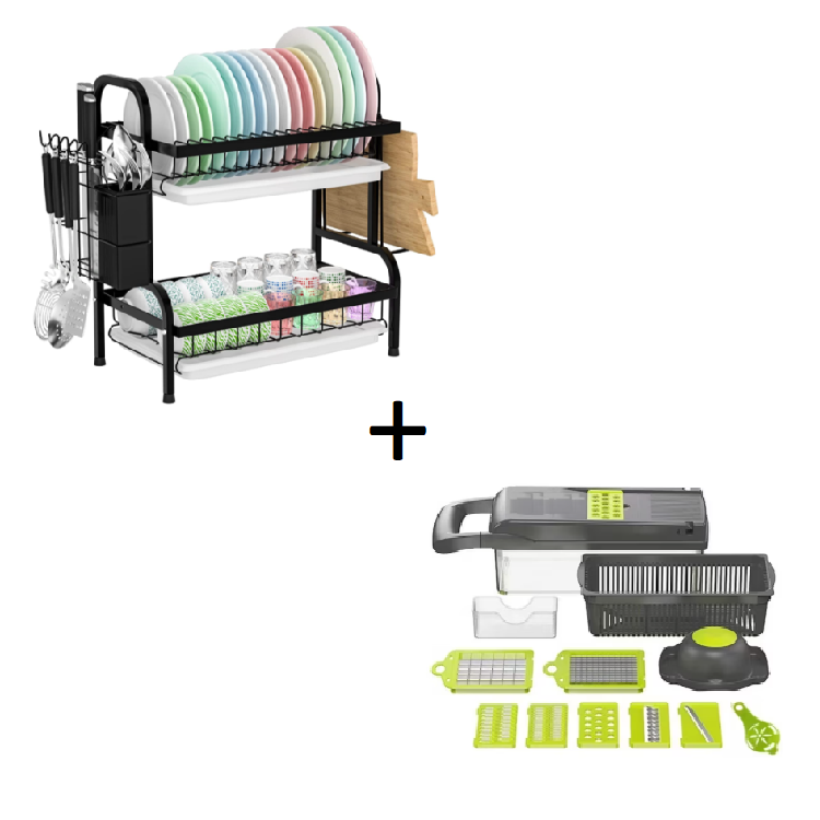 Pachet Promo – Uscator de vase supraetajat + Feliator legume multifunctional