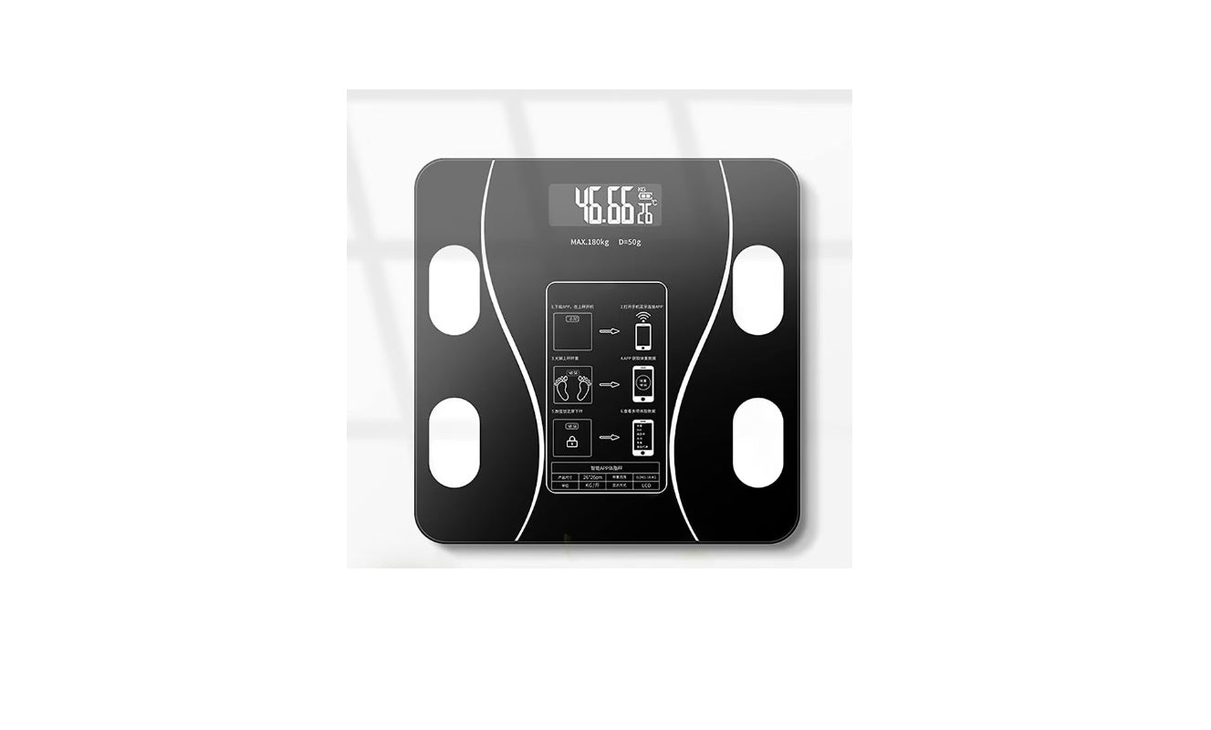 Cantar electronic smart cu aplicatie, ecran digital, termometru, 180 kg