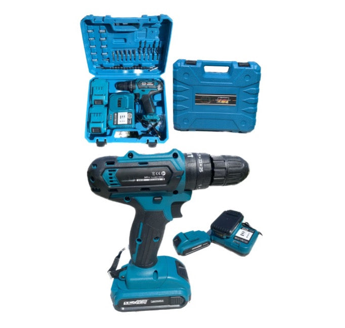 Bormasina cu percutie si accesorii, 36V, 2 acumulatori, trusa transport