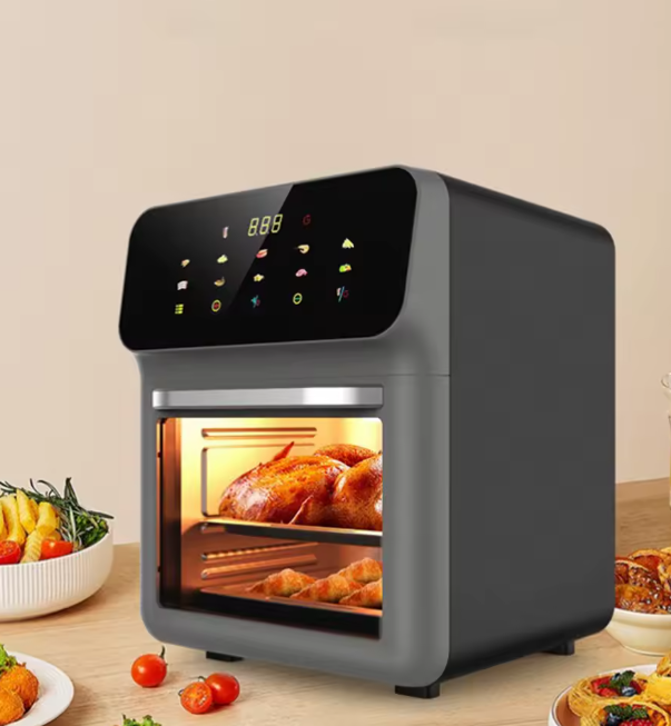 Friteuză electrică cu aer cald 12L, geam din sticlă