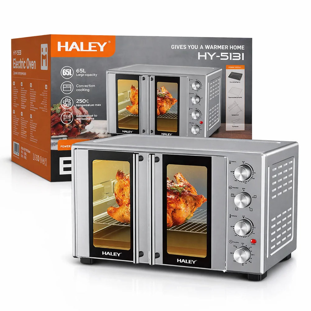 Cuptor Electric HALEY HY-513I, 65L, 3000W, cu Convecție și Rotisor