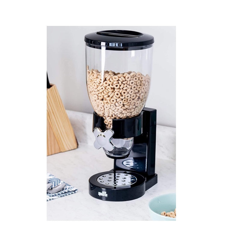 Dispenser cereale, dozator portabil cu capac ermetic, pentru alimente uscate