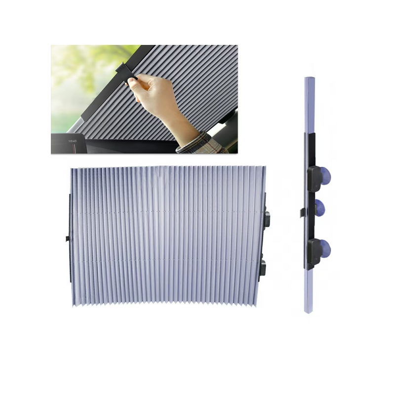 Parasolar auto retractabil universal, aluminiu, 150x70 cm