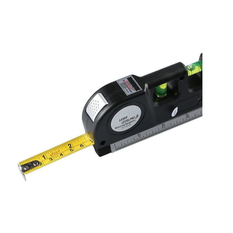 Nivel laser multifunctional cu 3 moduri linie, banda masurare retractabila 2,5 m