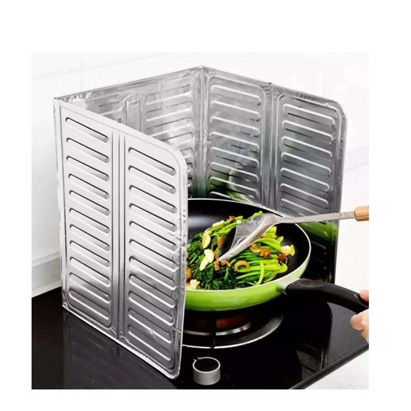 Set protectie pentru aragaz, 2 bucati, aluminiu, 33x85 cm, design cactusi