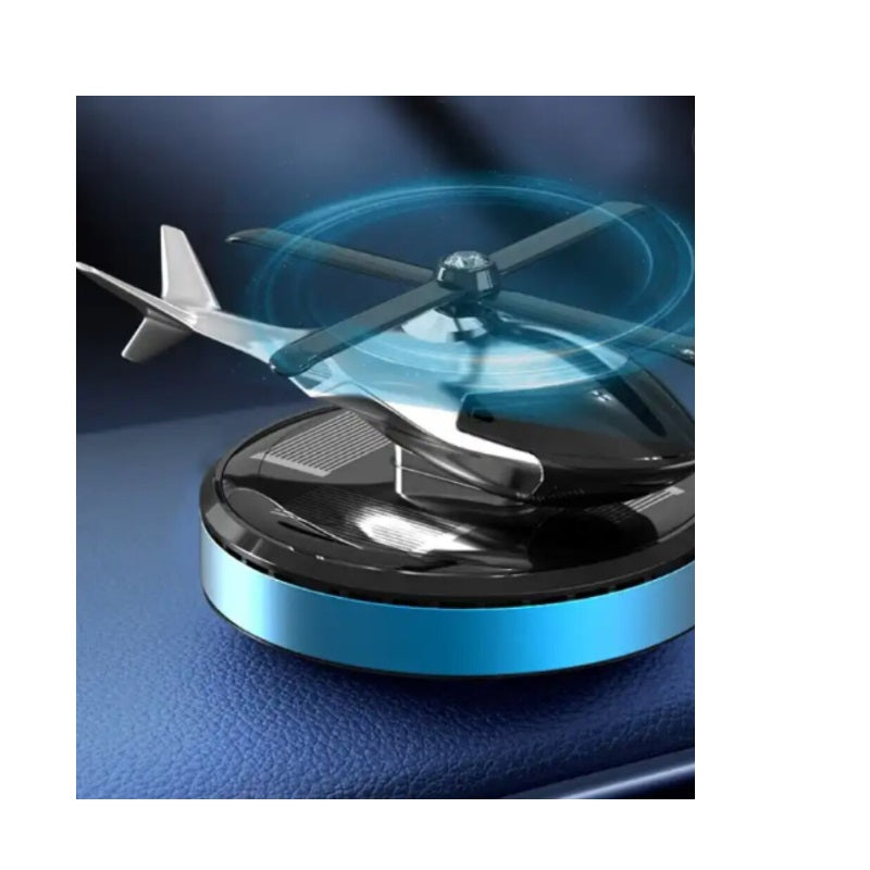 Odorizant Auto Solar Elicopter, Gri, Baza Antiderapanta, Ulei Esential Inclus