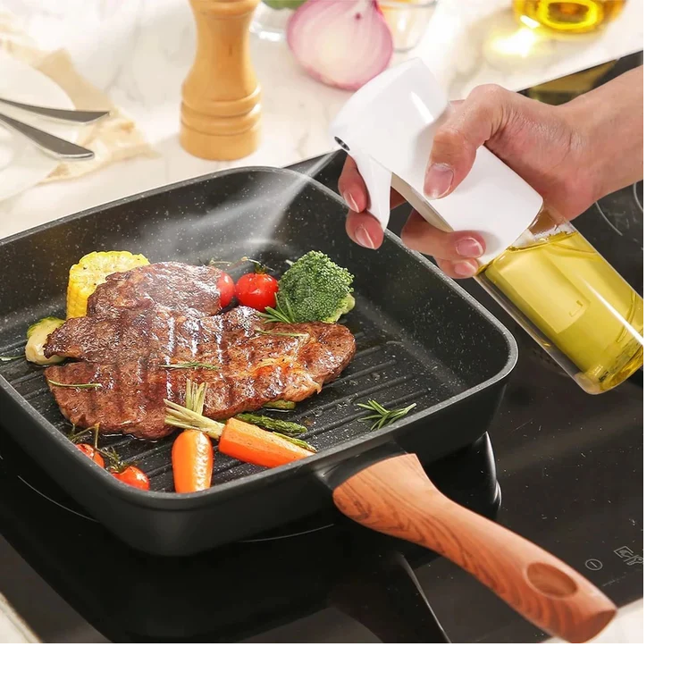 Sticla pulverizator ulei, 200 ml, sticla transparenta, pulverizare fina pentru gatit