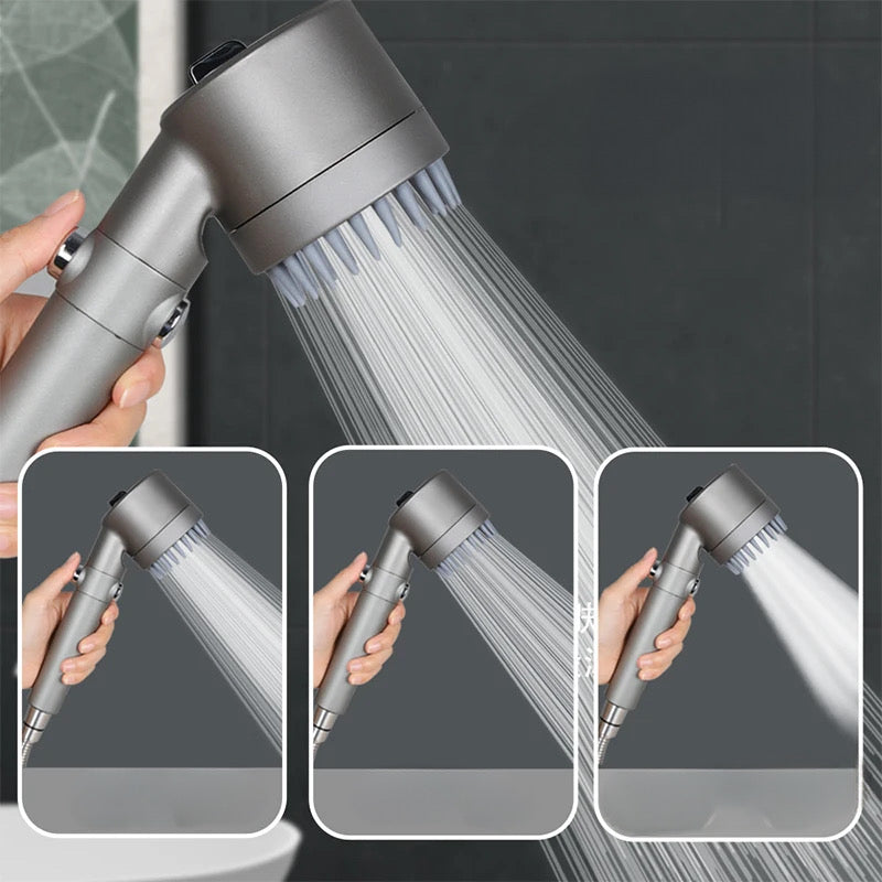 Cap de dus de inalta presiune cu 3 moduri de pulverizare si buton pauza