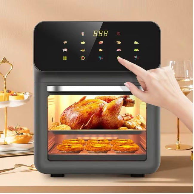 Friteuza cu aer cald 12L, 2400W, digital, gatire rapida si sanatoasa