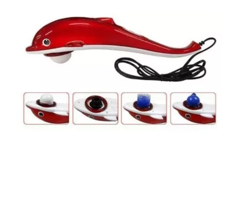 Aparat de masaj tip Delfin, 3 capete, relaxare si tonifiere, 2 viteze, 28W