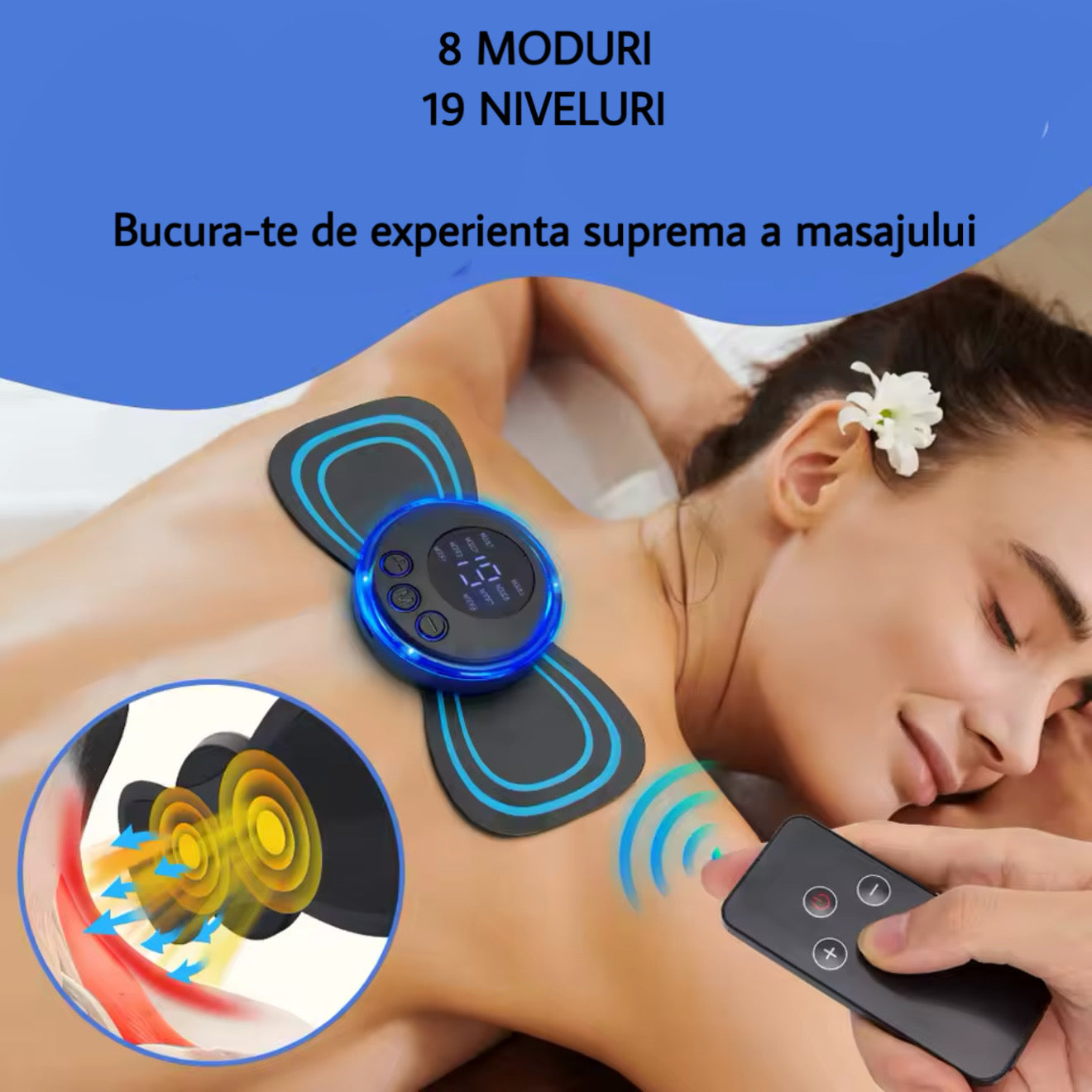 Dispozitiv de Electroterapie Mini TENS – Relaxare Musculara si Ameliorare Durere