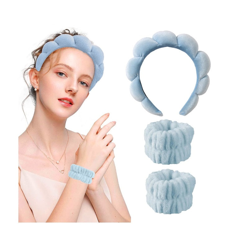 Bentita cu burete si 2 bratari pentru fata – roz