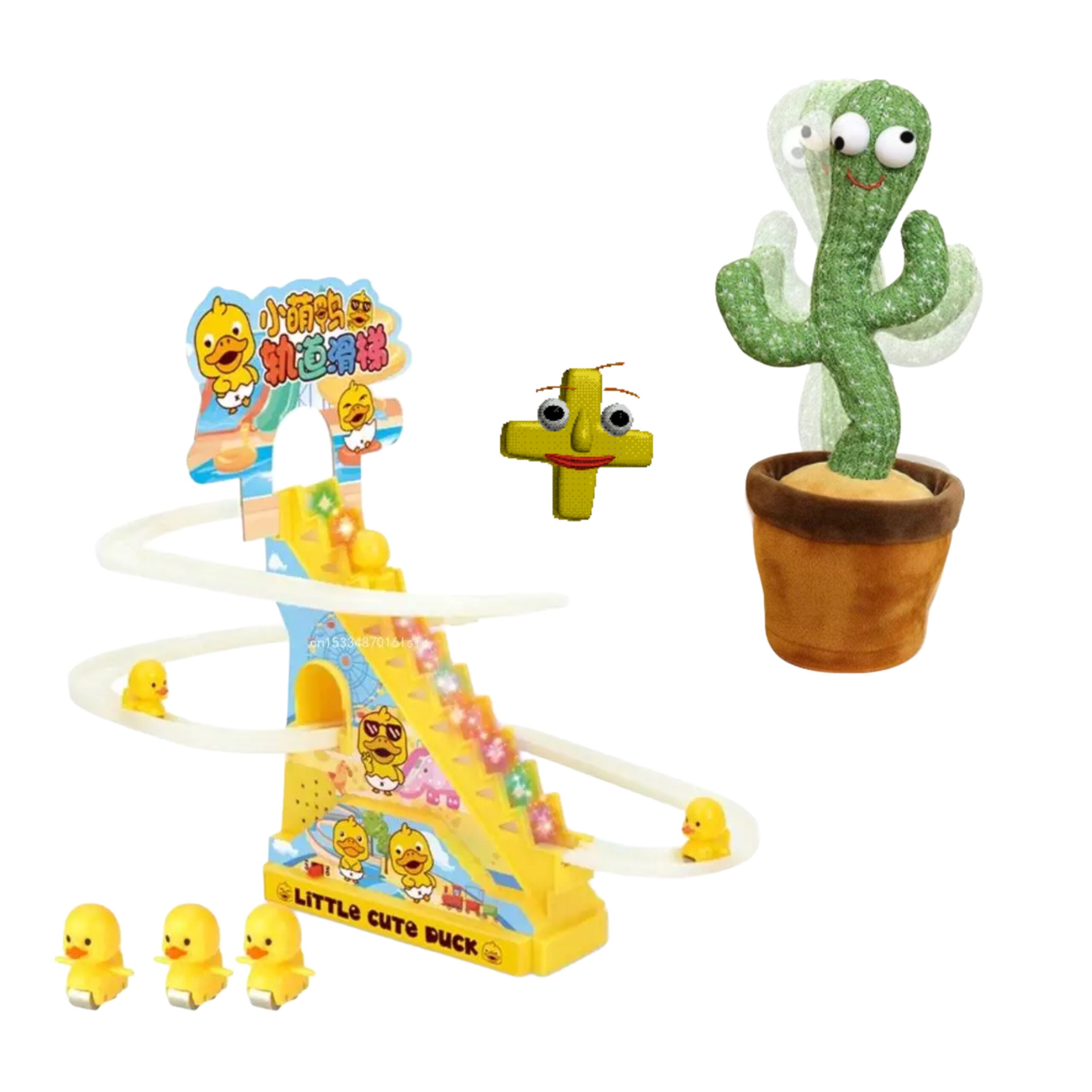 Pachet Promo: Jucarie cactus vorbitor si dansator + Joc cu ratuste pentru copii