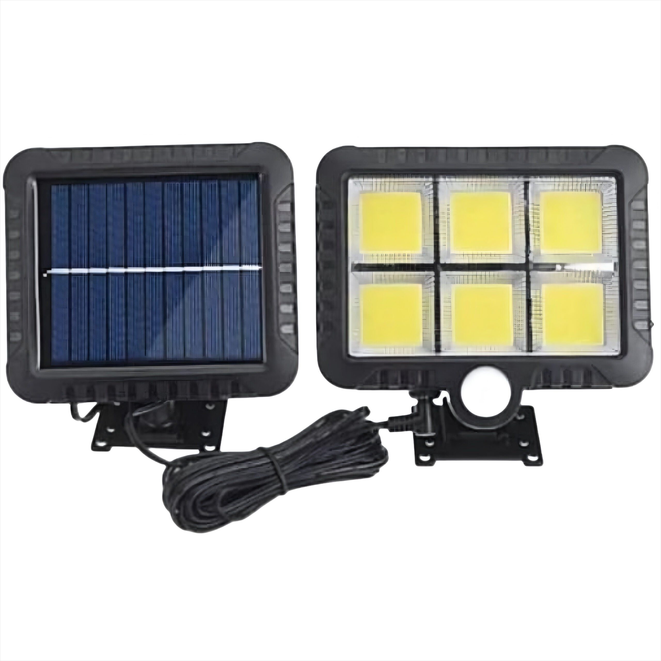 Proiector LED solar cu senzor de miscare si lumina alba, 10W, exterior