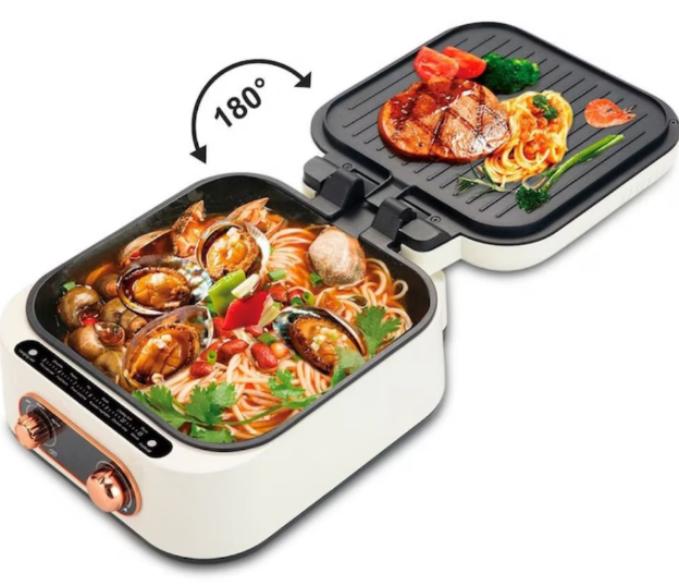 Aparat Multifuncțional de Gatit 3 în 1, 1800W, Grill și Hot Pot