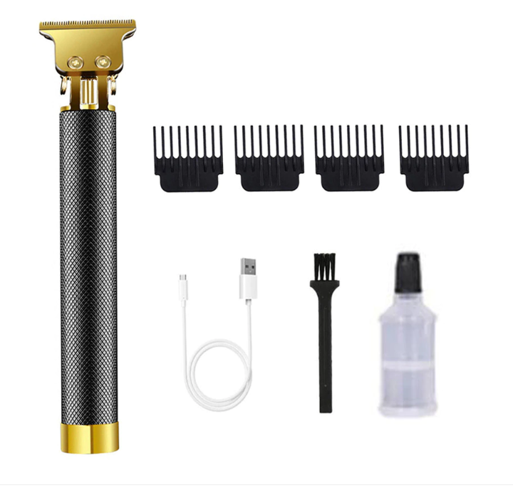 Aparat electric de tuns cu lama T din otel carbon, incarcare USB, fara fir