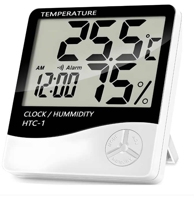 Termometru si Higrometru de Camera, digital, cu ceas