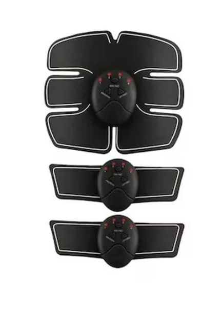 Set electrostimulator fitness, pentru abdomen, brate si picioare, USB, 6 programe