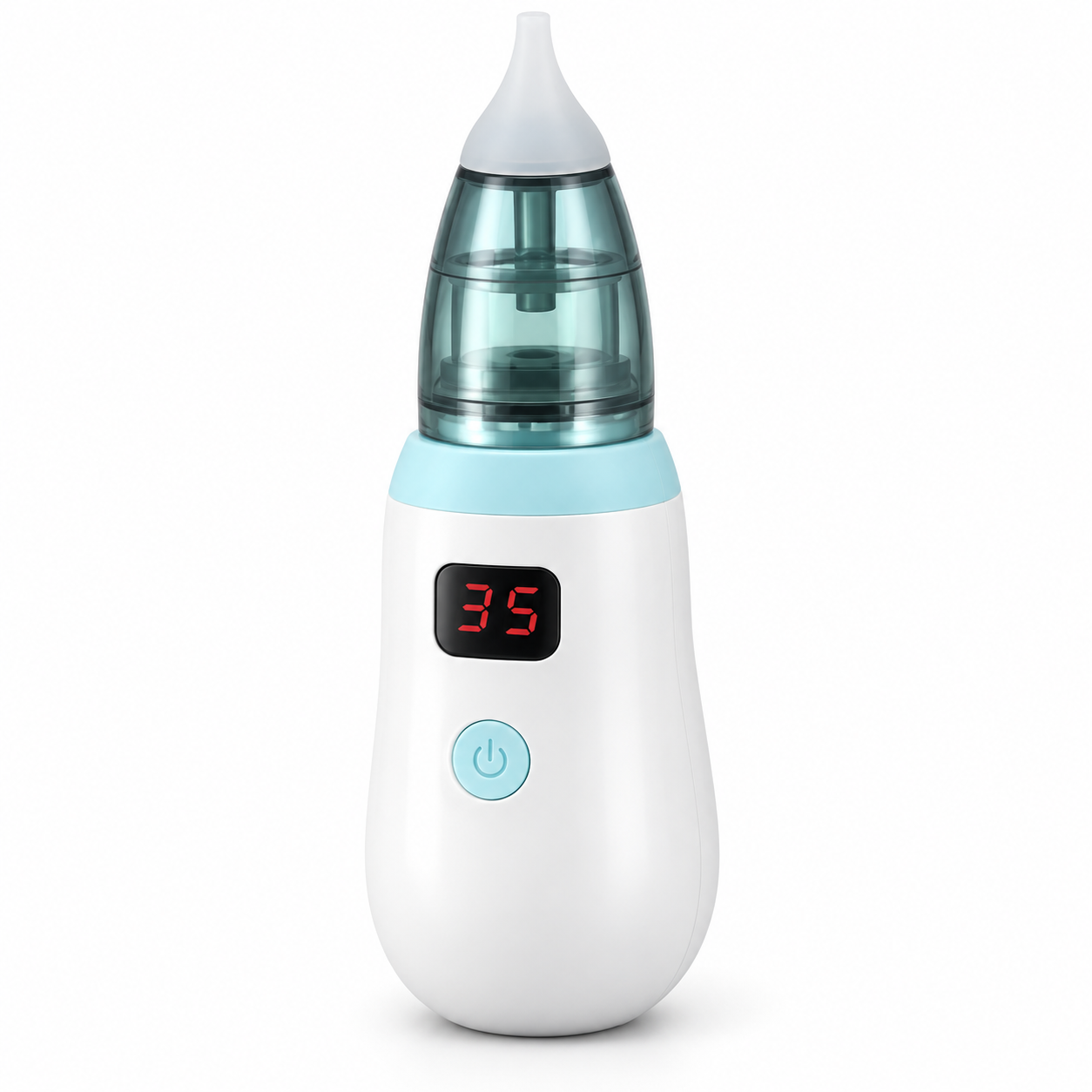 Aspirator Electric pentru Nas și Urechi, 3 Niveluri de Putere, Ecran LED și Capete Moi din Silicon