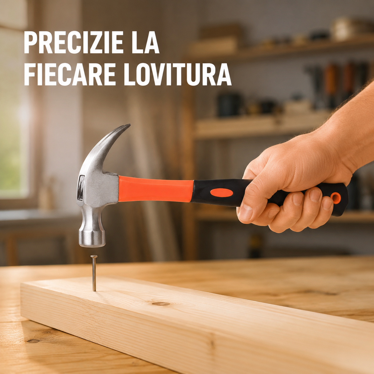 Ciocan Multifuncțional din Oțel cu Cap Magnetic și Gheară pentru Extragerea Cuielor
