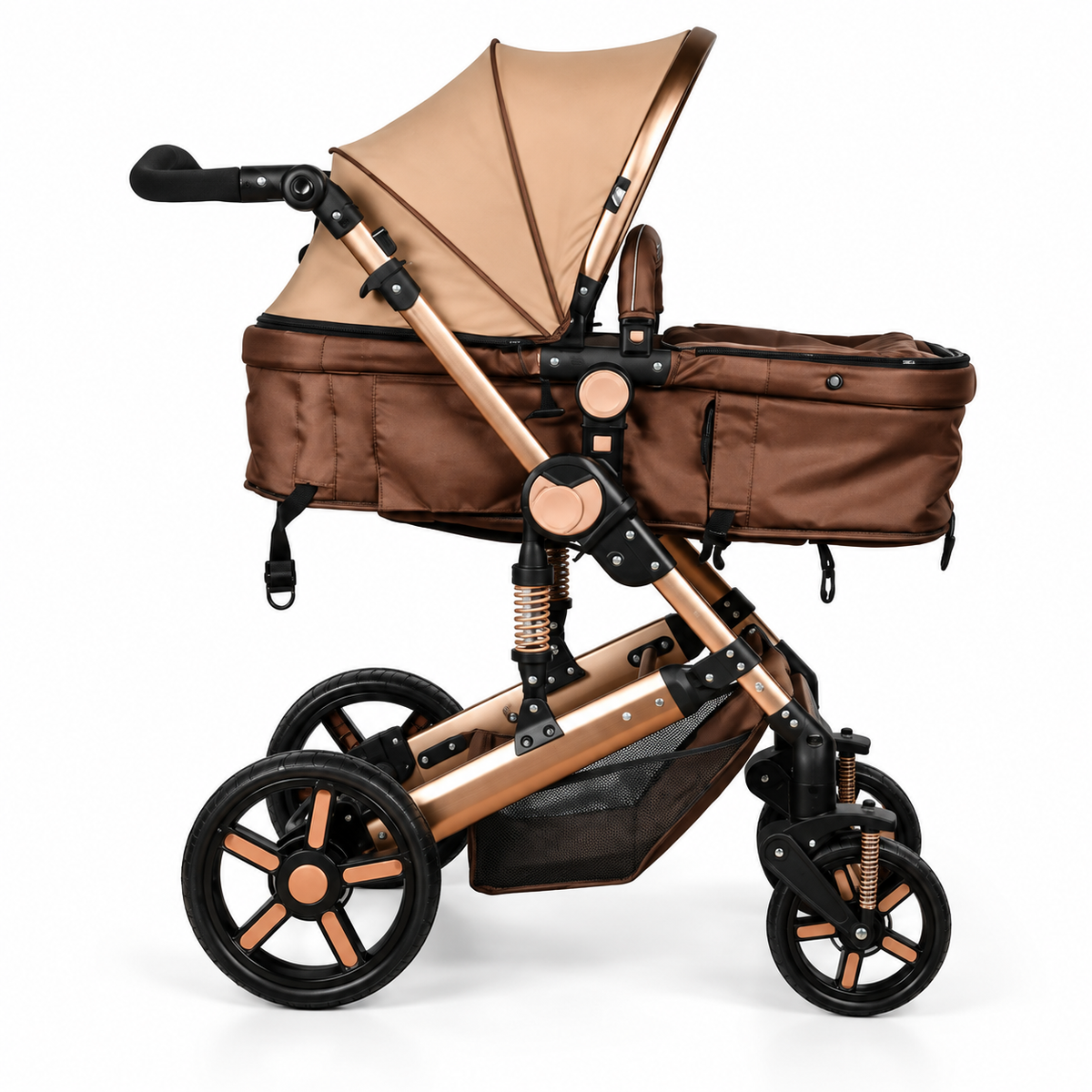 Carucior Bebe 2 in 1 Transformabil – Eleganta, Confort si Siguranta Premium