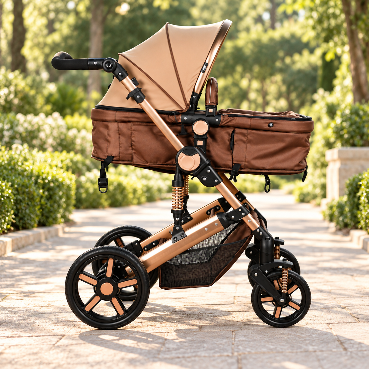 Carucior Bebe 2 in 1 Transformabil – Eleganta, Confort si Siguranta Premium