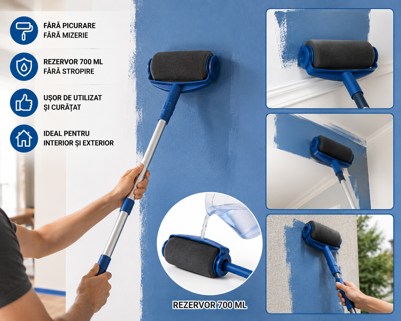 1+1 – Trafaleți cu Rezervor și Braț Extensibil, rezervor 700 ml