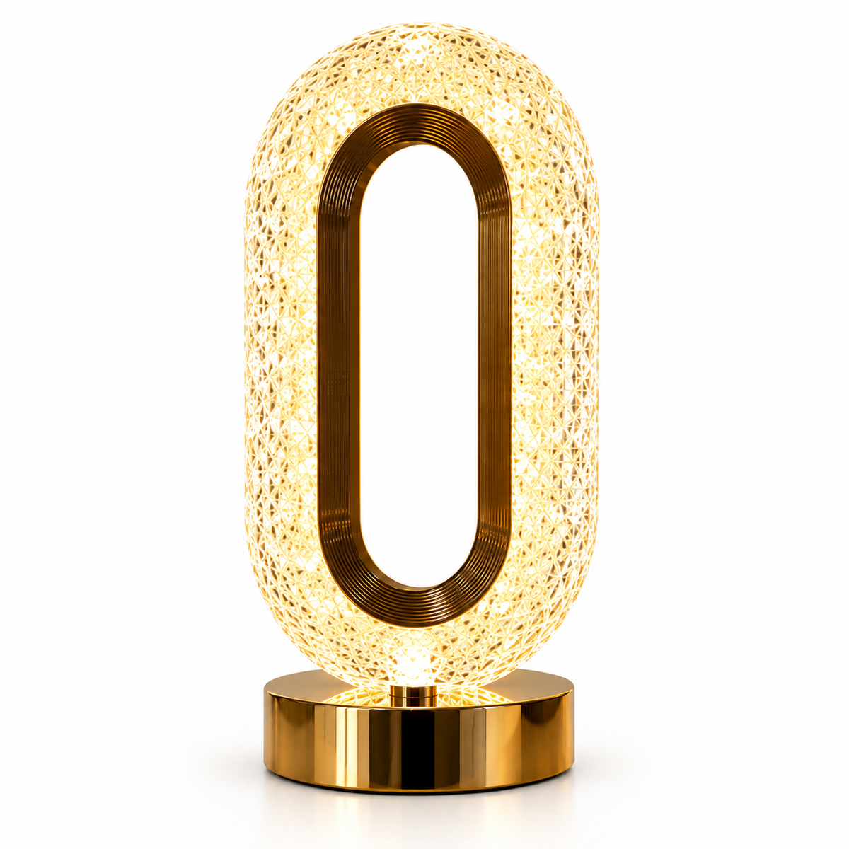 Veioză LED Diamant cu Efect de Cristal – Touch Control, 3 Moduri de Lumină, Reîncărcabilă USB