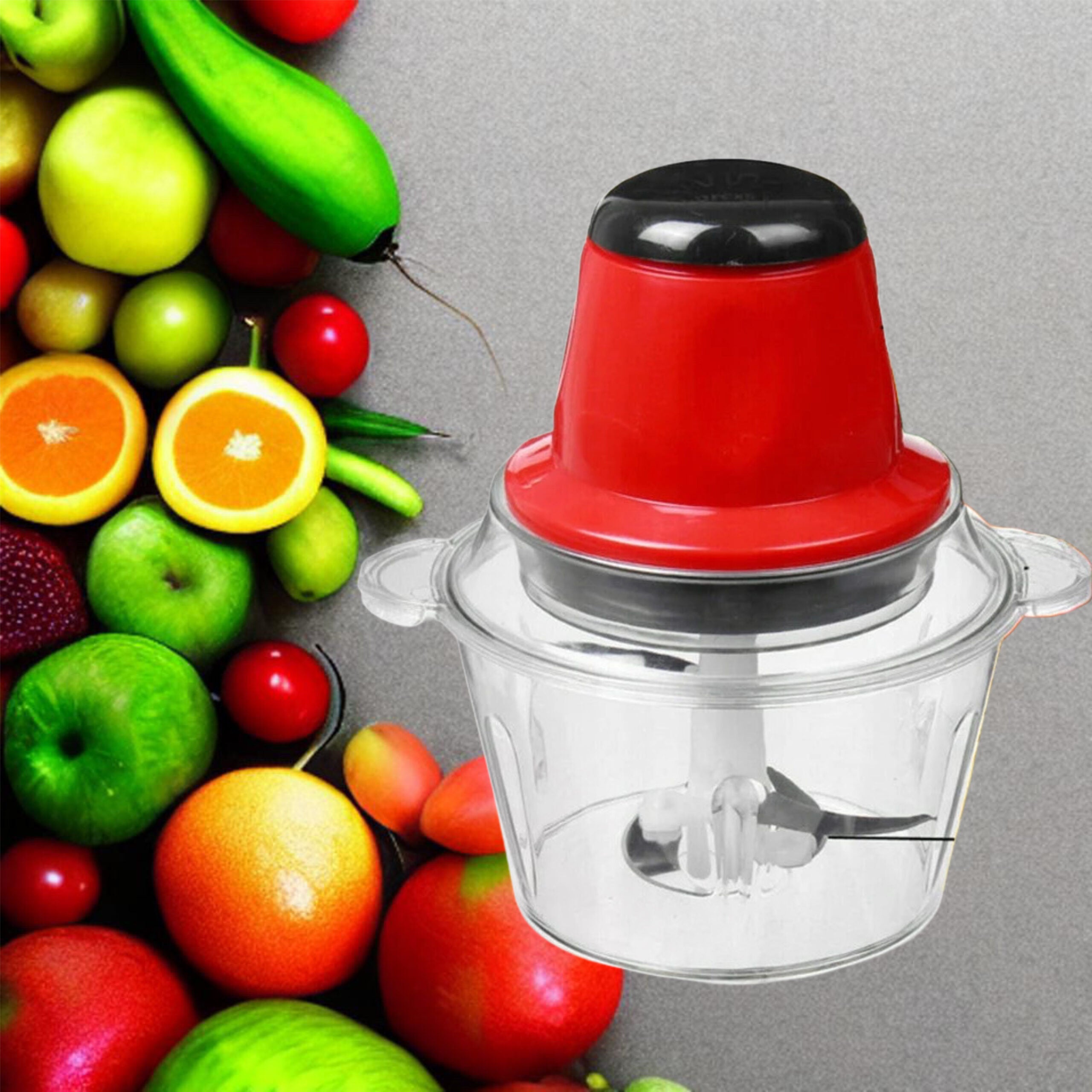 Tocator Electric Multifunctional, Rosu/Transparent, 23x16 cm