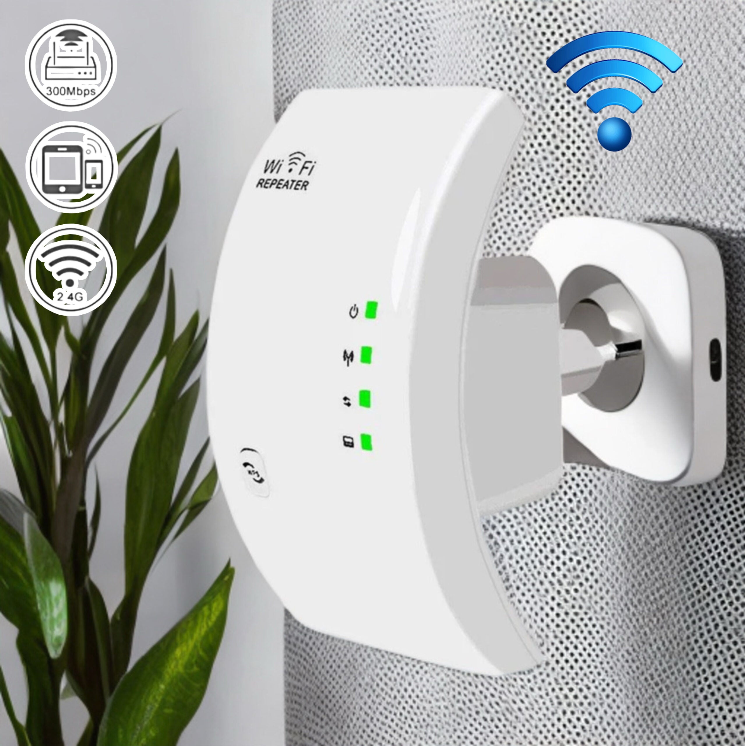 Amplificator de semnal WiFi, acoperire mare, 300 Mbps