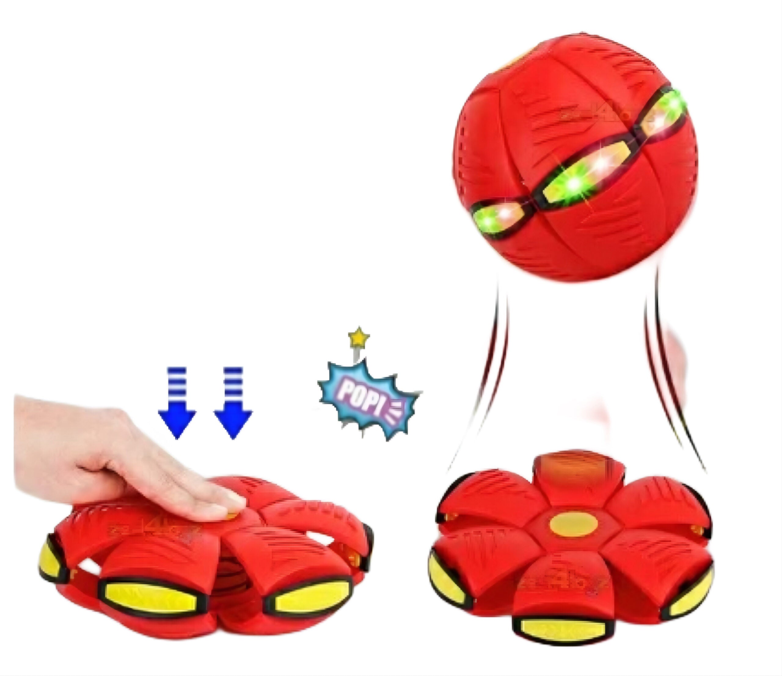 Minge zburatoare multifunctionala cu lumini, distractie pentru copii si animale de companie