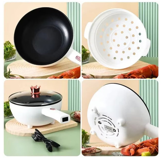 Tigaie Electrica Multifunctionala – Gatit Fara Aragaz, Antiaderenta, Timer Inteligent