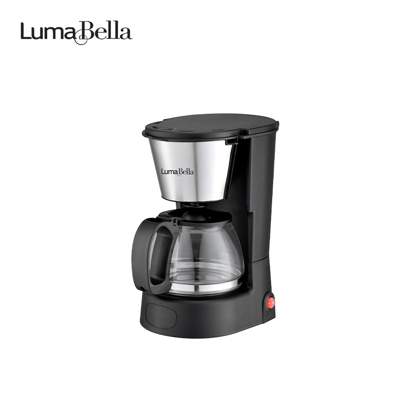 Cafetieră Electrică cu Filtru LumaBella LB-54002, 950W, 6 Cești – Sistem Drip Coffee, Funcție Apă Fierbinte, Design Modern Negru