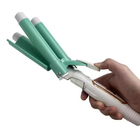 Ondulator Ceramic cu 3 Elementi, Incalzire Rapida 28 Secunde, Verde