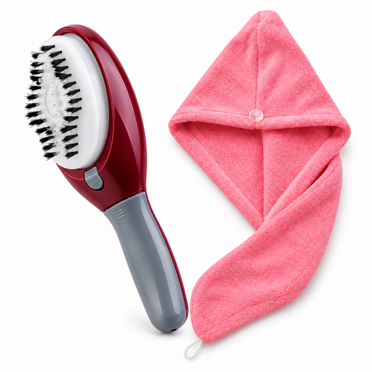 Pachet Vopsire și Îngrijire Acasă – Perie Electrică cu Rezervor pentru Vopsea + Prosop Turban din Microfibră, 60 × 22 cm
