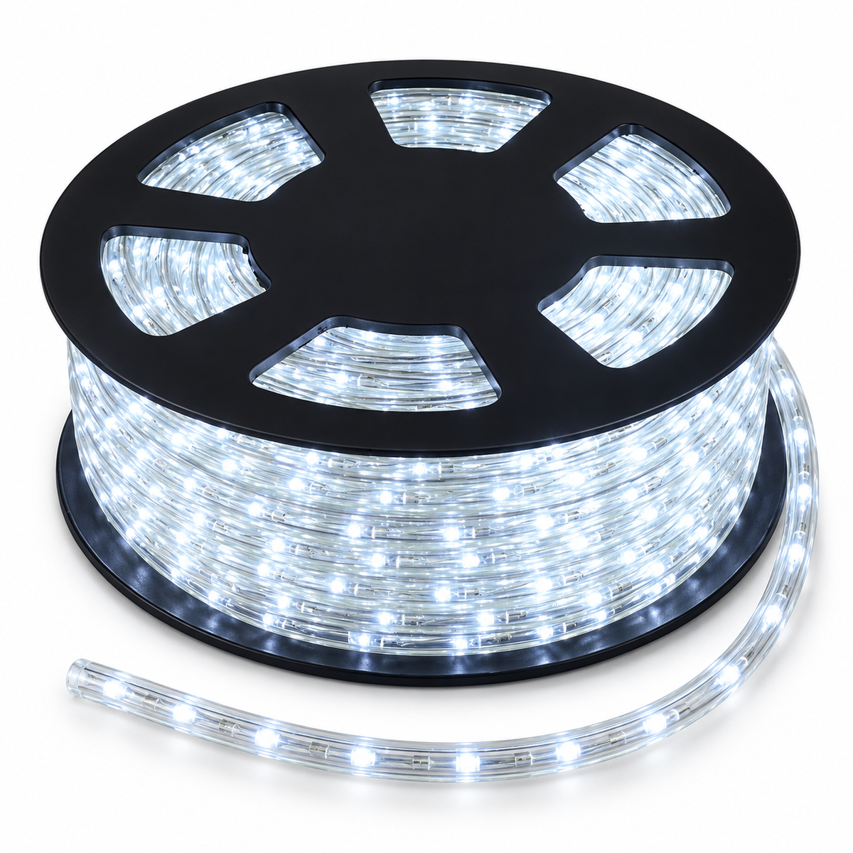 Instalație luminoasă tip furtun LED, 80 m, alb rece, flexibilă, pentru interior și exterior