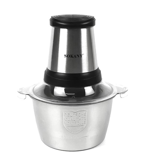 Tocator electric legume si fructe, 200W, trei lame inox, gri