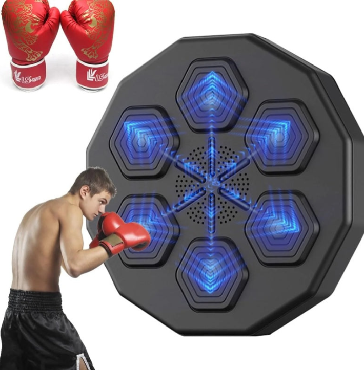 Aparat de box electronic muzical cu manusi incluse – Antrenament interactiv acasă