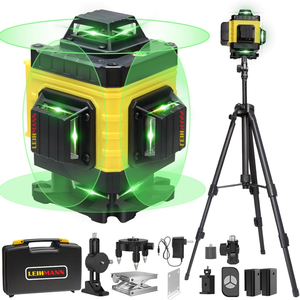 Nivela Laser 4D cu 16 Linii, Trepied si 2 Acumulatori 5000 mAh