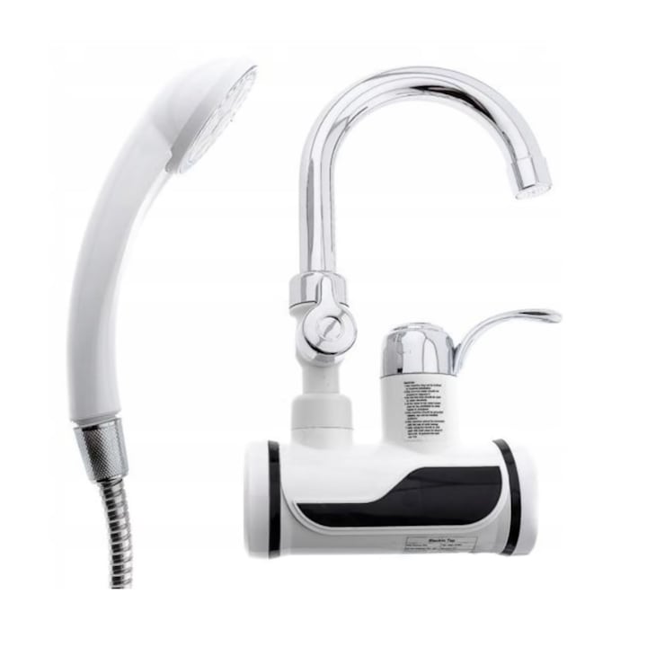 Robinet electric instant cu para de dus, afisaj digital, max. 60°C