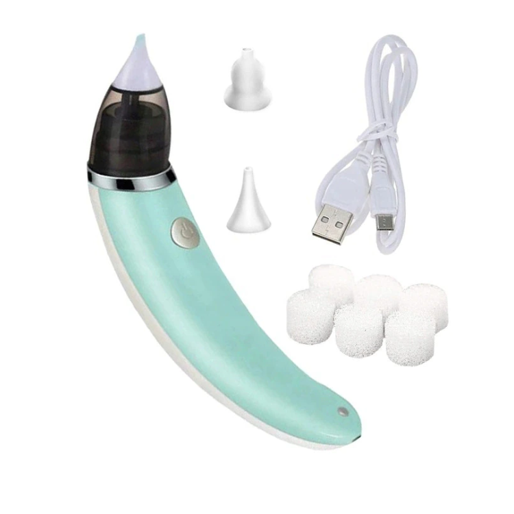 Aspirator nazal electric pentru bebelusi, 5 viteze, 2 capete din silicon, portabil