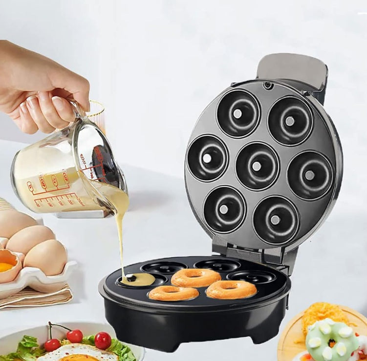 Aparat electric pentru facut gogosi, 7 bucati, placi antiaderente, 350W