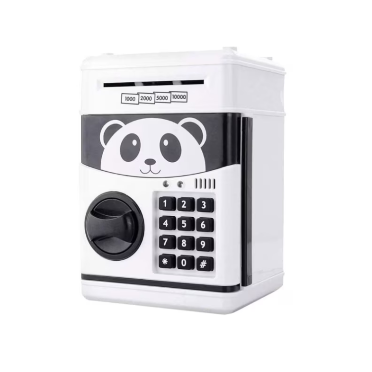 Pusculita copii model Panda cu cod si functie ATM 20.5x15x15 cm